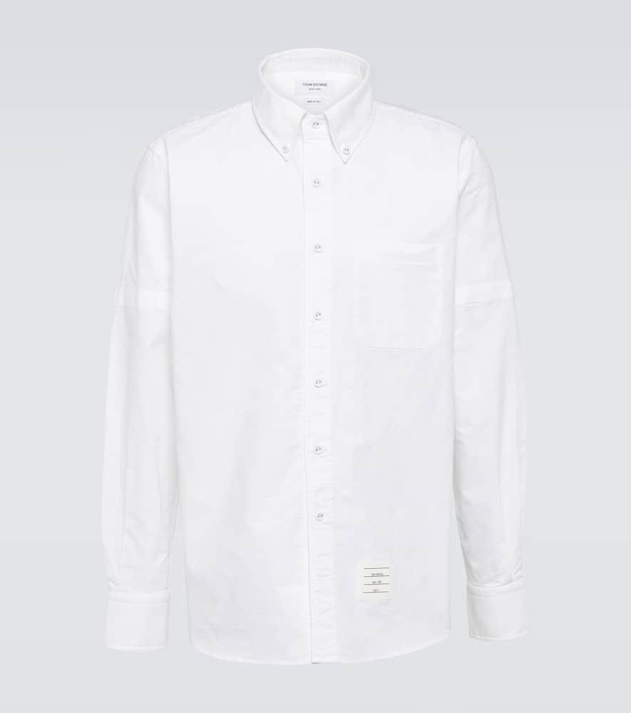 THOM BROWNE Cotton Shirt In White Product Image