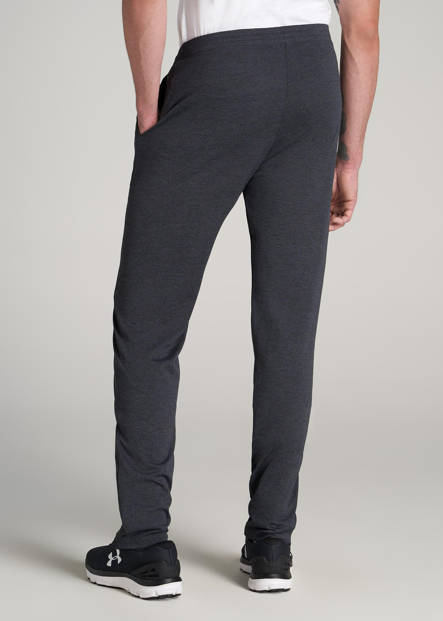 A.T. Performance Zip Bottom Pants for Tall Men in Charcoal Mix Male Product Image