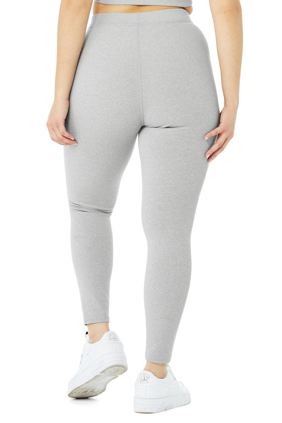 Ribbed High-Waist 7/8 Blissful Legging - Athletic Heather Grey Female Product Image