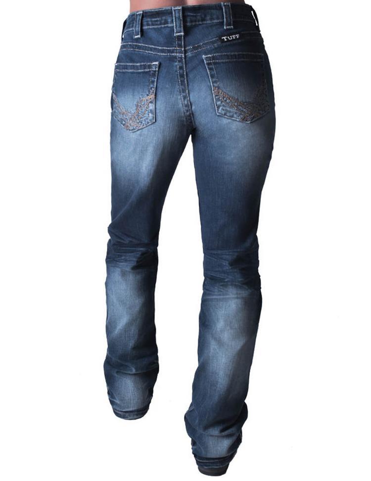 Cowgirl Tuff® Ladies' True Blue Bootcut Jeans Product Image