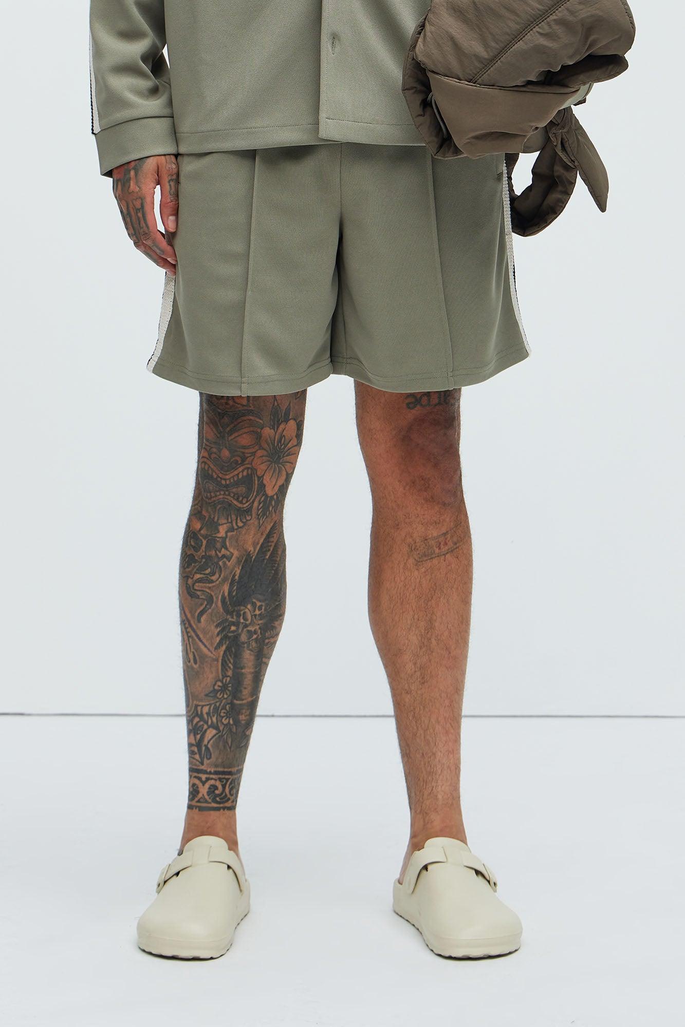 Dennis Relaxed Shorts - Olive Product Image