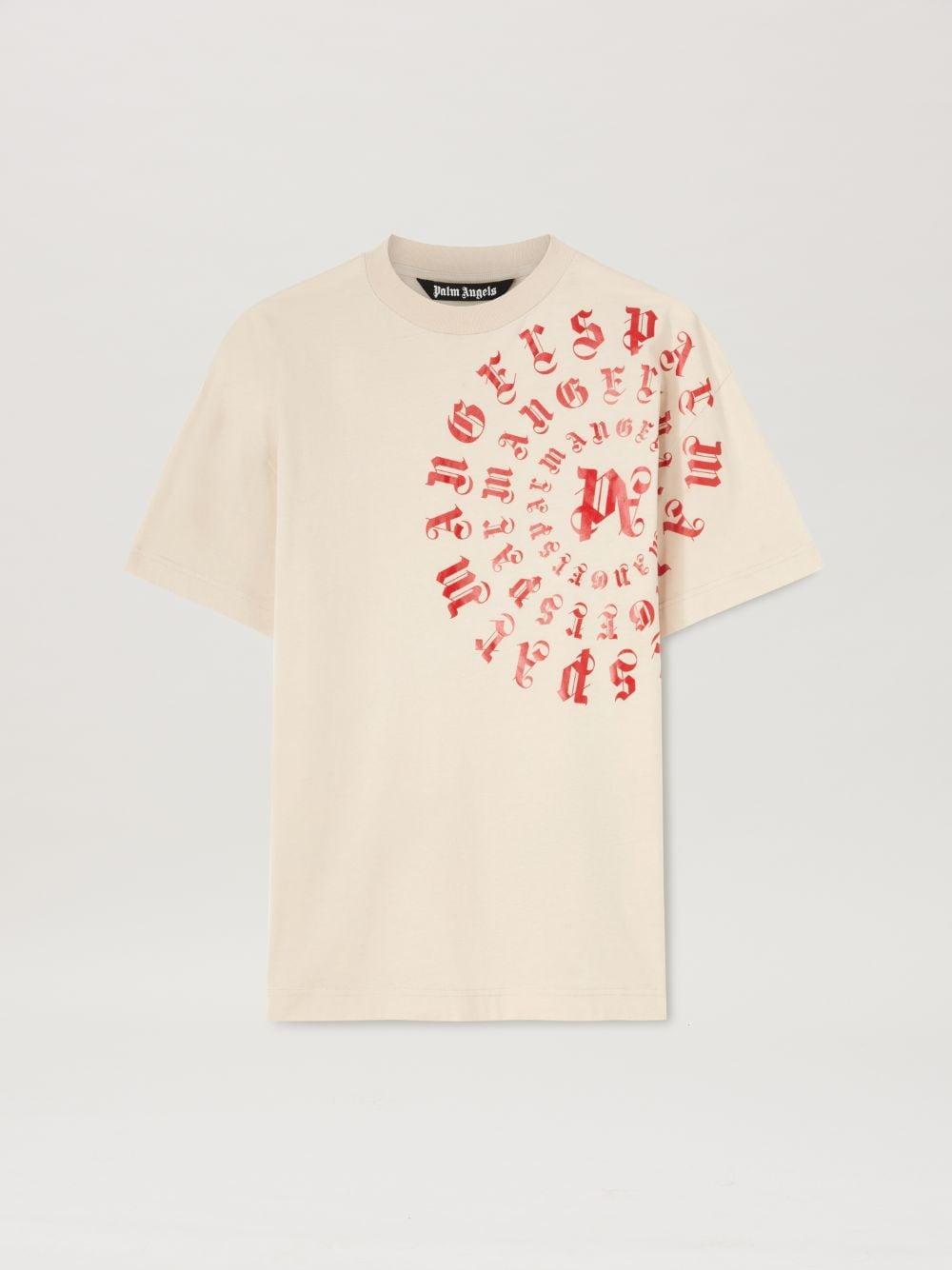 logo VERTIGO T-shirt in neutrals  - Palm Angels® Official  Product Image