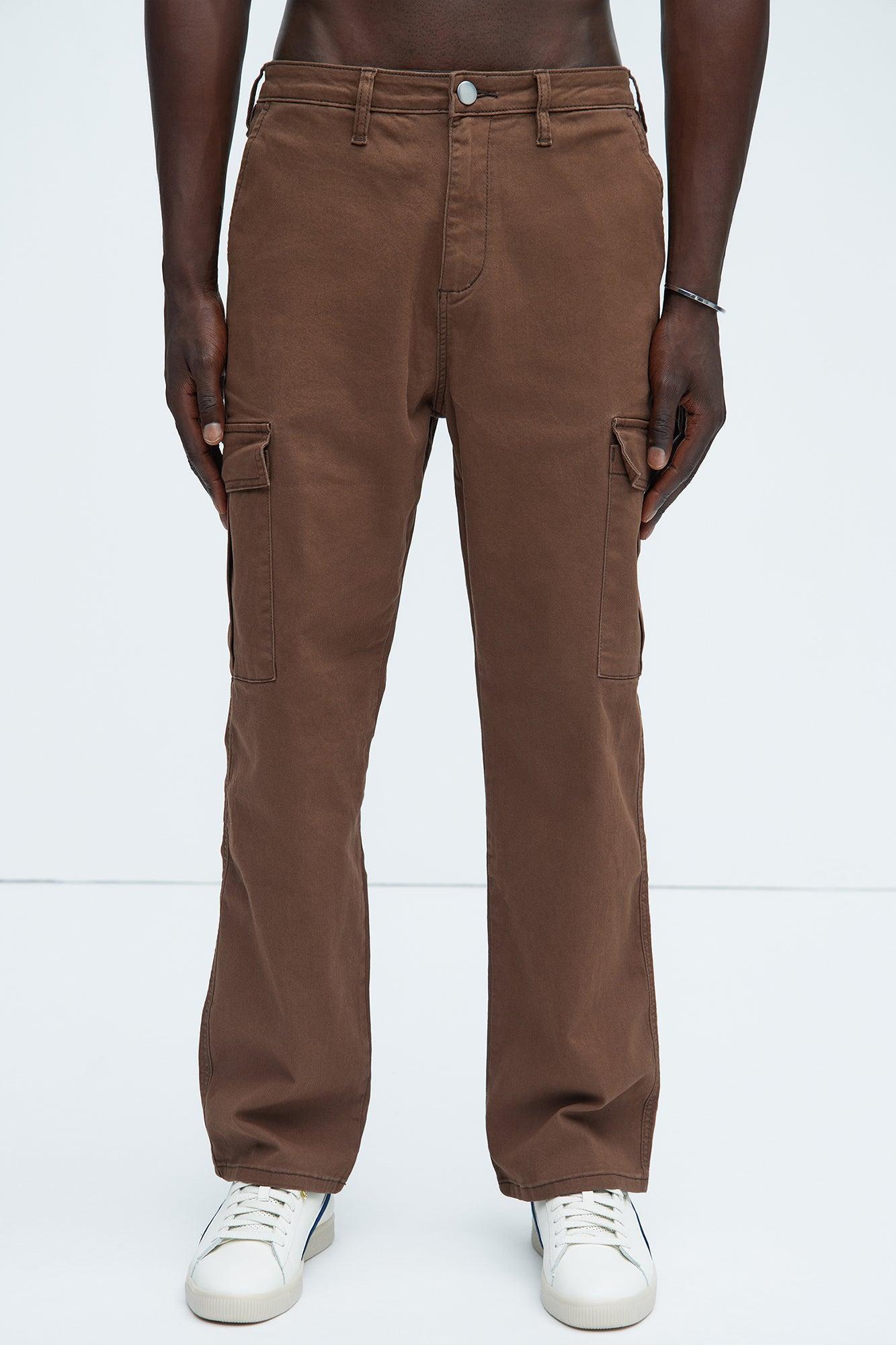 Kyle Straight Cargo Pants - Dark Brown Product Image