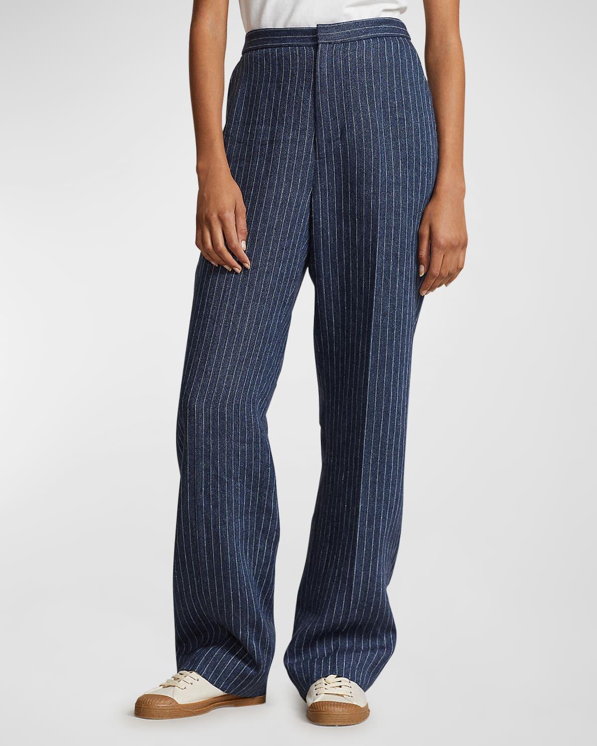 Pinstripe Linen Pants Product Image