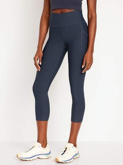 High-Waisted PowerSoft Crop Leggings Product Image