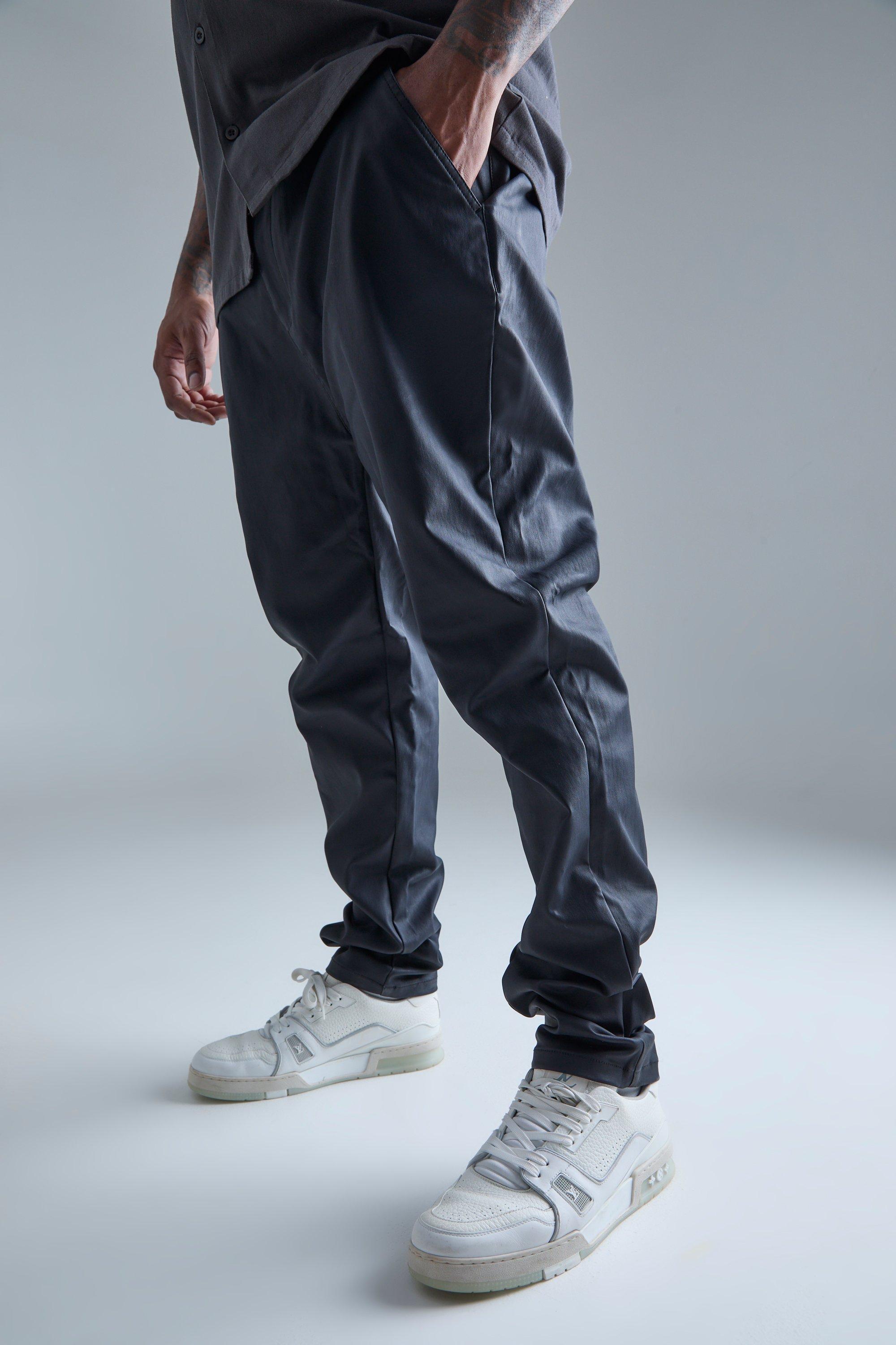 Plus Coated Twill Pants | boohooMAN USA Product Image