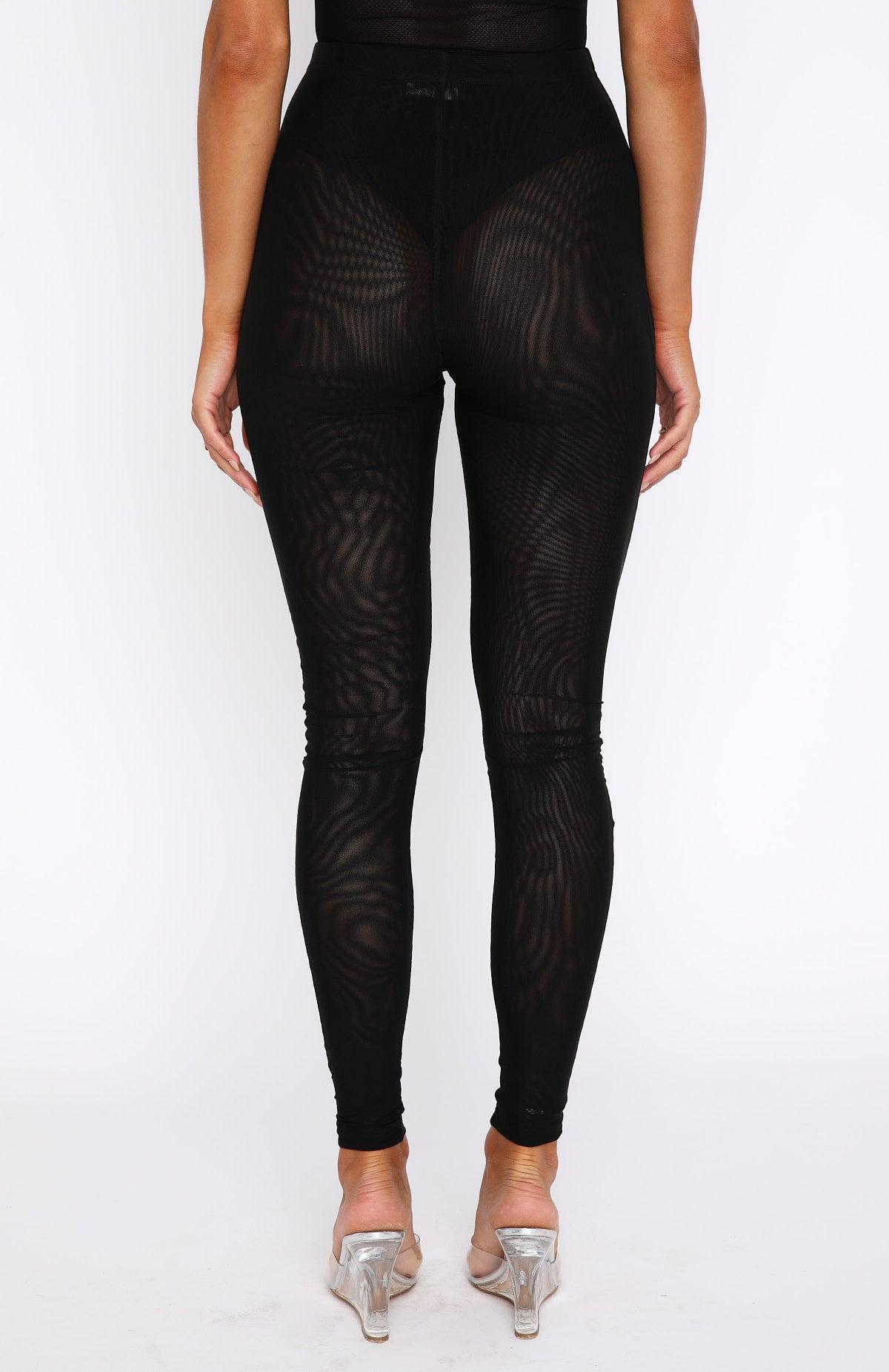 Hollywood Moment Mesh Leggings Black Product Image