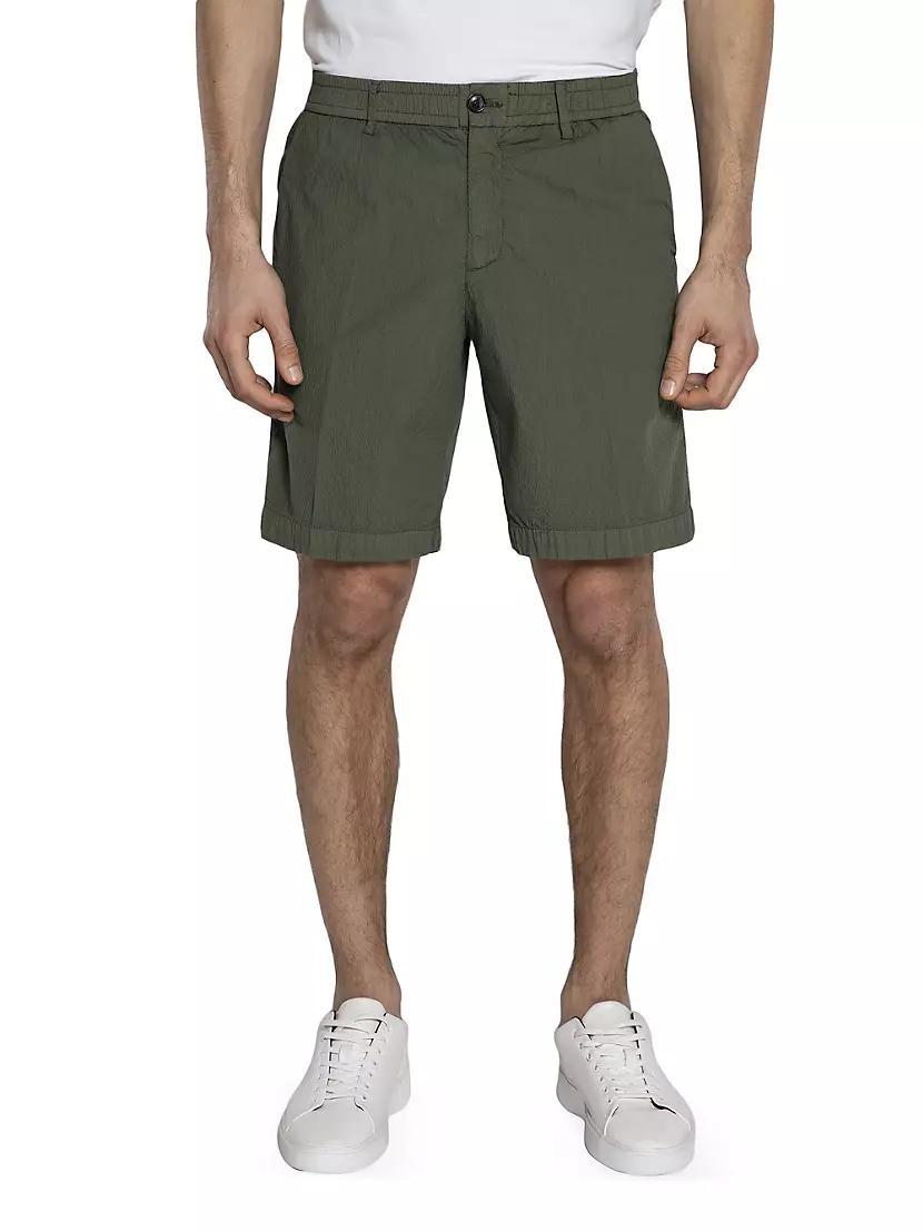 Seersucker Elasticized Waistband Shorts Product Image