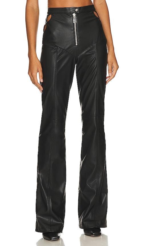 Faux Leather Detailed Pants Product Image