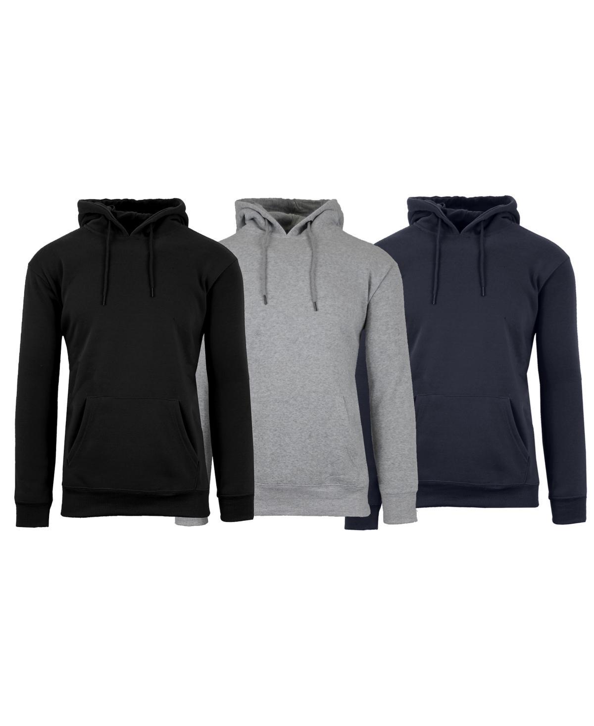 Galaxy By Harvic Mens Heavyweight Fleece-Lined Pullover Hoodie Sweatshirt - 3 Pack Product Image