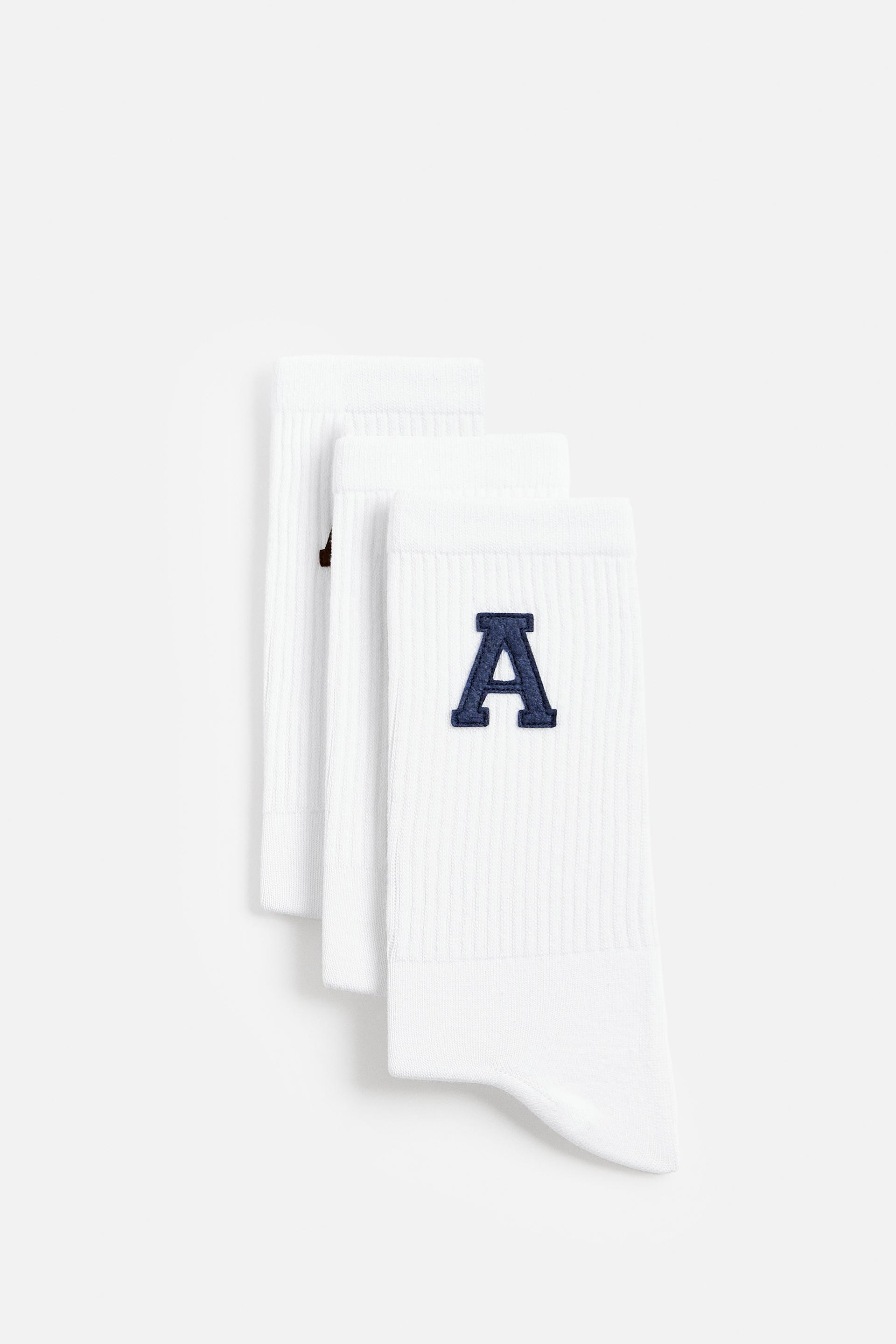 EMBROIDERED LETTER SOCKS Product Image