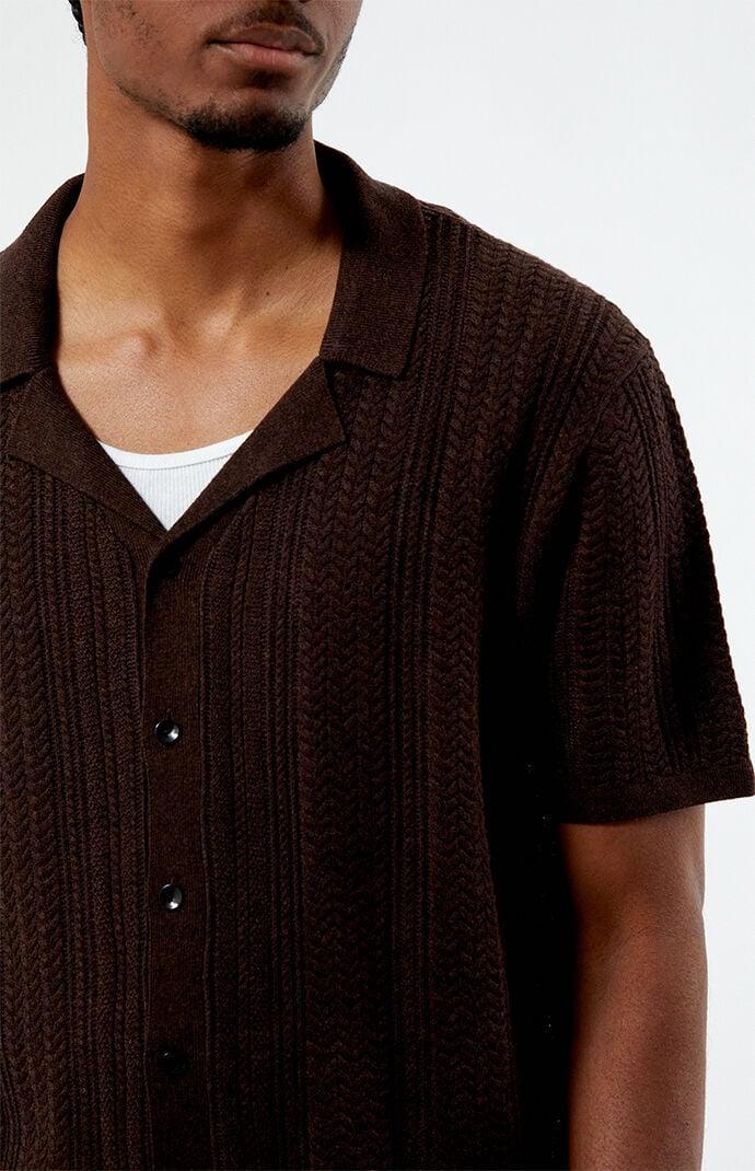 Mens Cropped Knit Camp Shirt Product Image