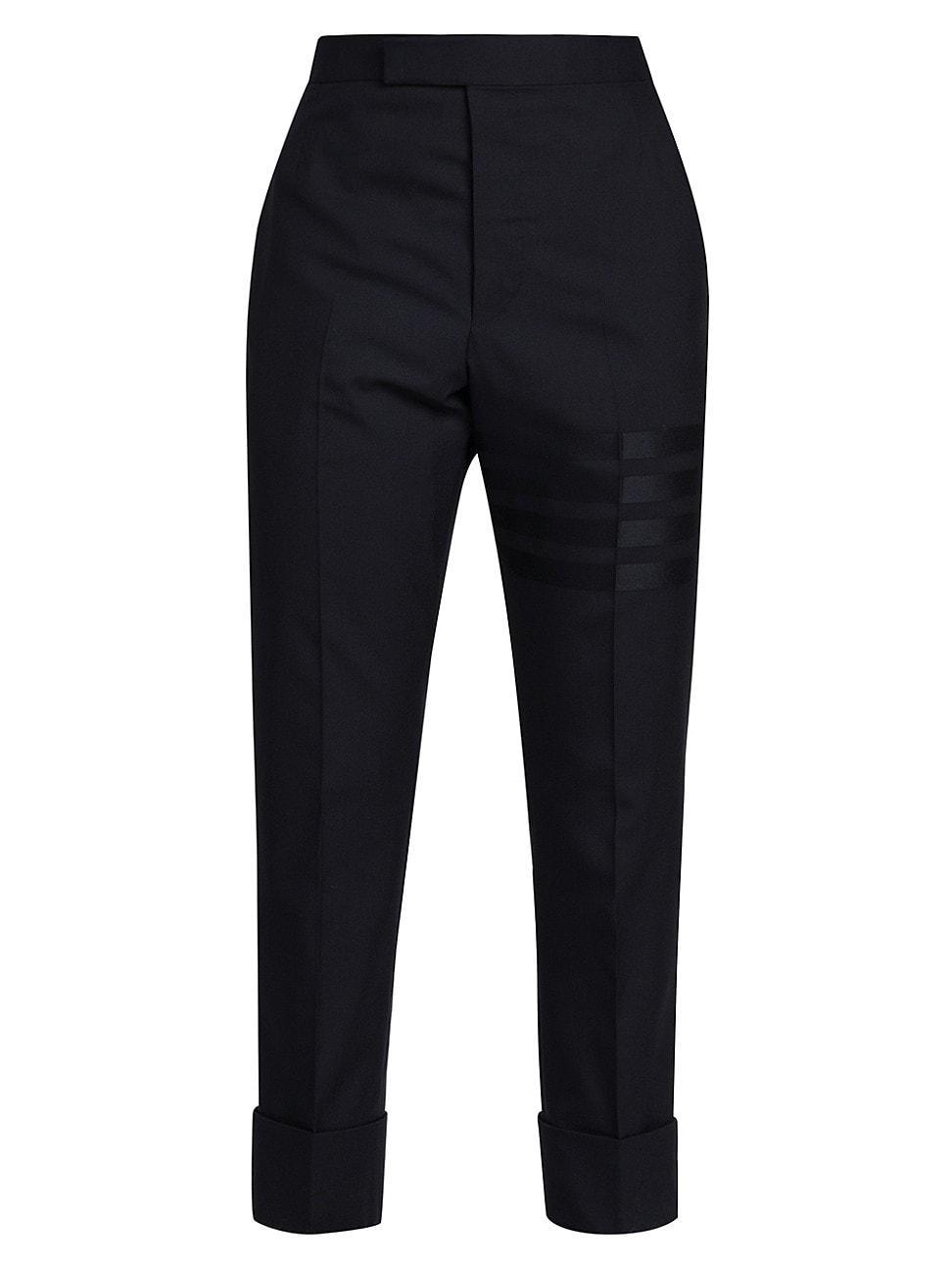 Thom Browne 4-Bar Mlange Wool Pants Product Image