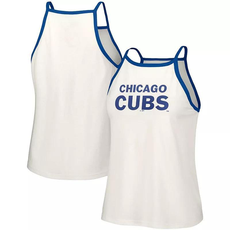 Womens Lusso Style Chicago Cubs Nadine Halter Tank Top Product Image