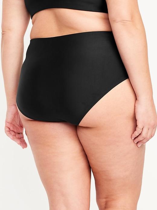 High-Waisted French-Cut Bikini Swim Bottoms Product Image