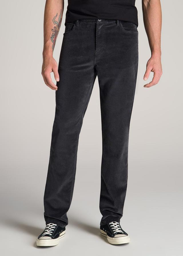 STRAIGHT-LEG Stretch Corduroy Pants for Tall Men in Iron Grey Male Product Image