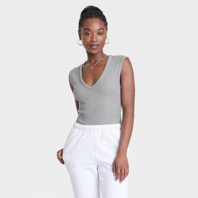 Womens Rib Bodysuit - Universal Thread Heather L Product Image