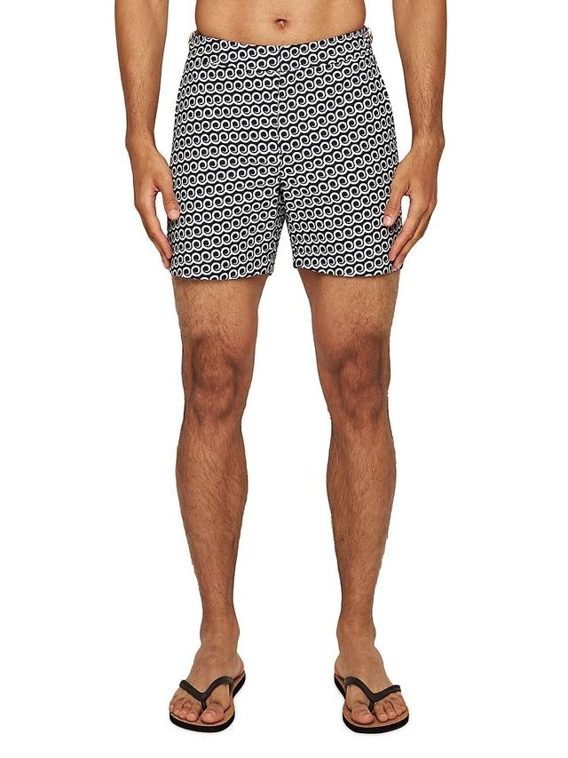 Mens Bulldog Jacquard Lacuna Swim Trunks Product Image