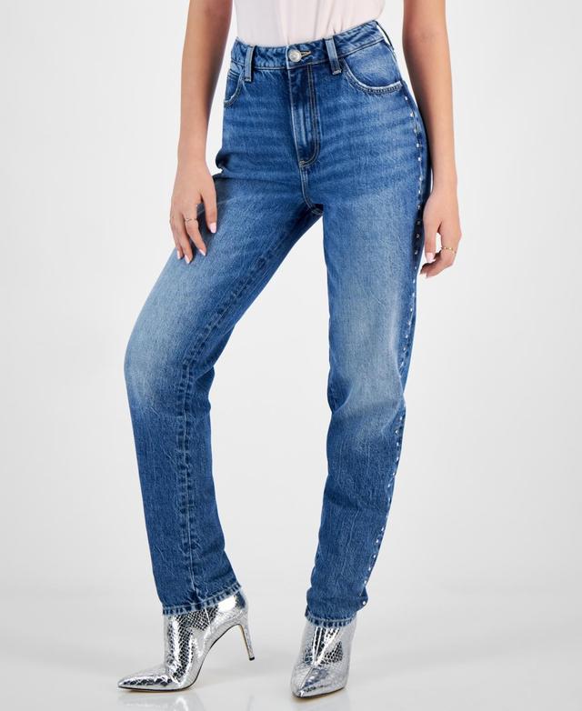 Guess Womens Straight High Rise Mom Jeans Product Image