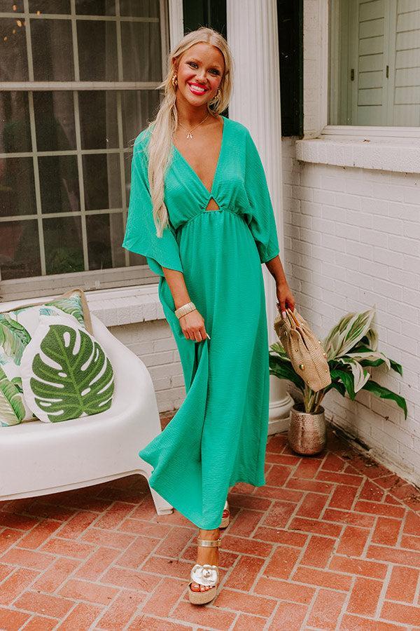 Tulum Vacay Maxi Dress in Green Product Image