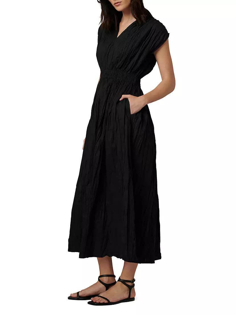 Lania Crinkled Cotton Midi-Dress Product Image