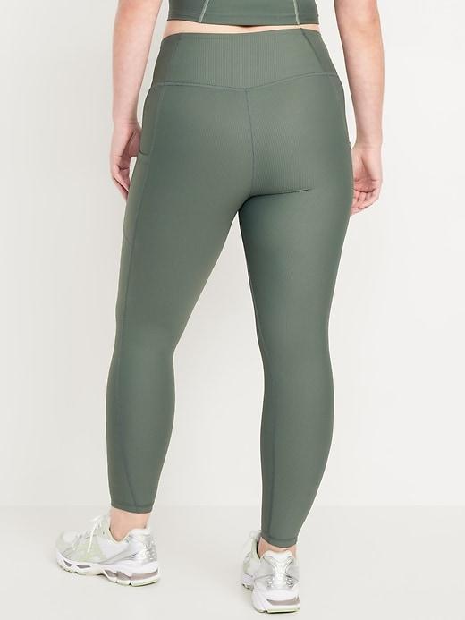 High-Waisted PowerSoft Ribbed Leggings Product Image