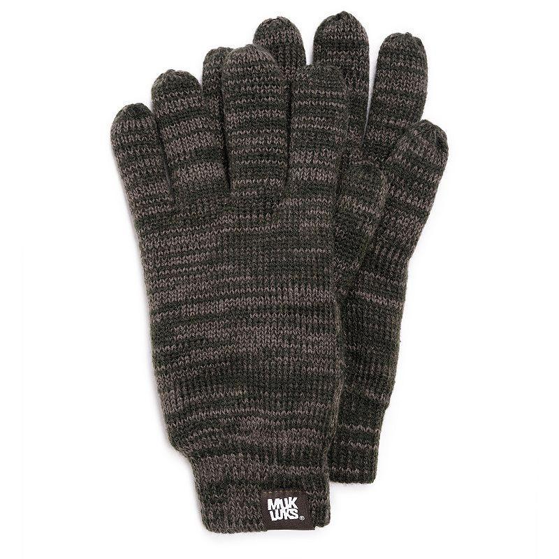 Mens MUK LUKS Marl Gloves, Silver Ebony Marl Product Image