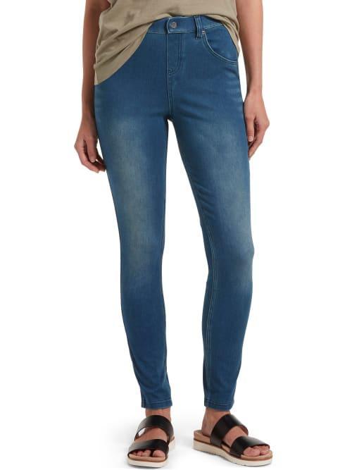 High-Waist Denim Leggings Product Image