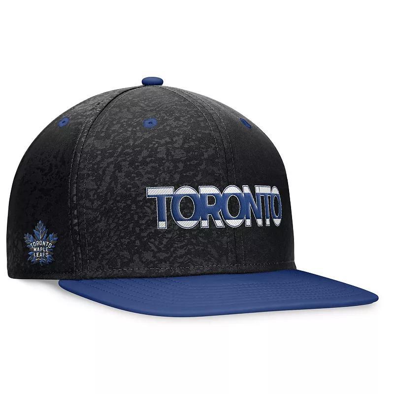 Mens Fanatics Branded Black/Blue Toronto Maple Leafs Authentic Pro Alternate Jersey Snapback Hat Product Image