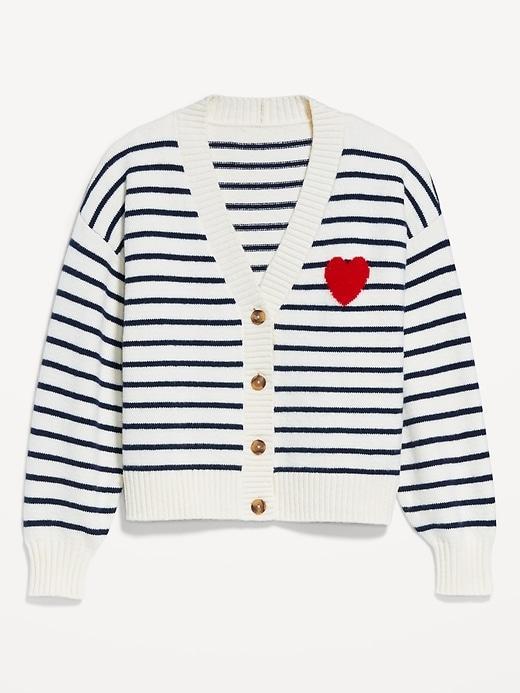 SoSoft Valentine Print Cardigan Sweater Product Image