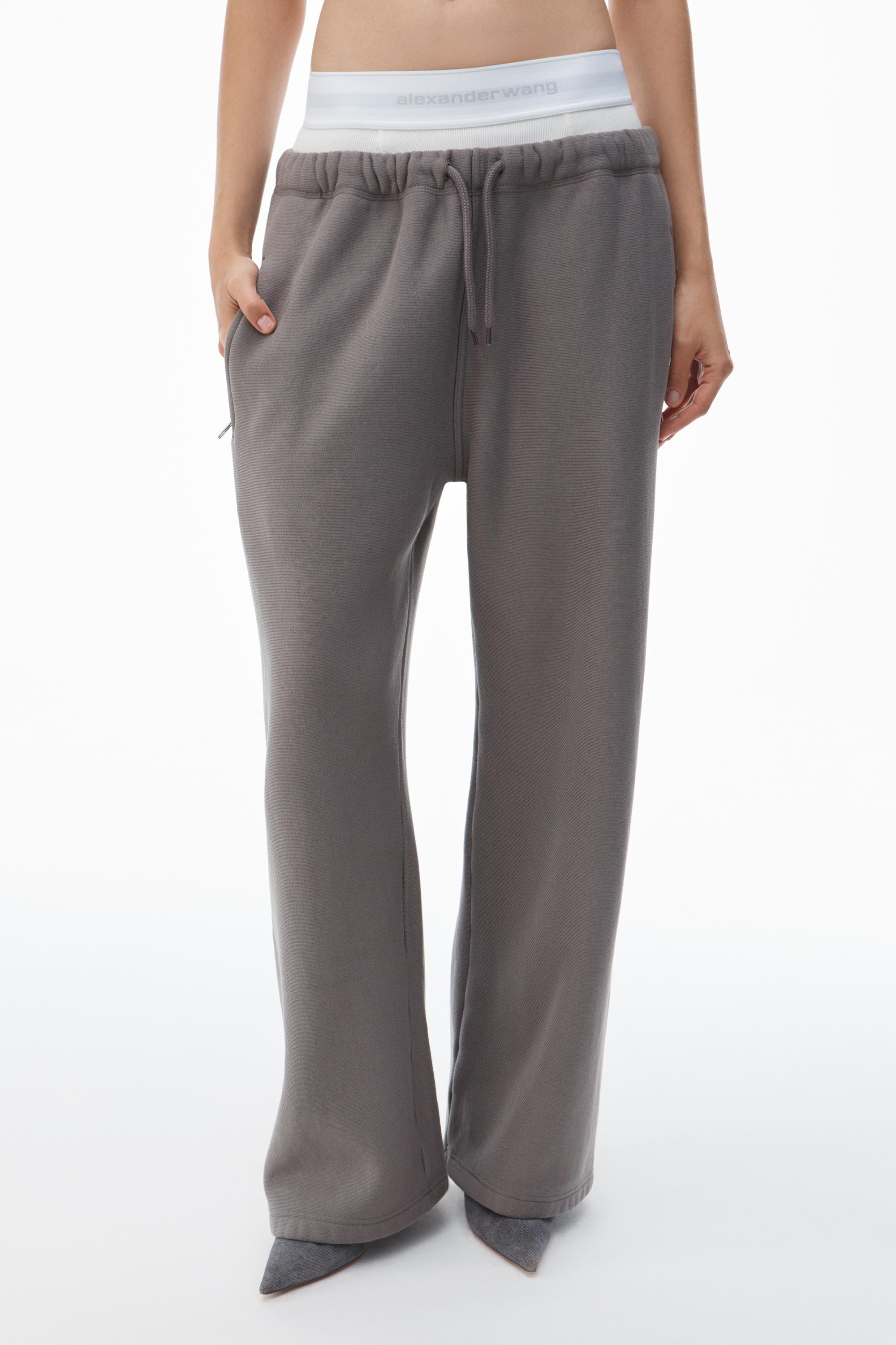 Wide Leg Sweatpants With Pre-styled Logo Brief Waistband Product Image