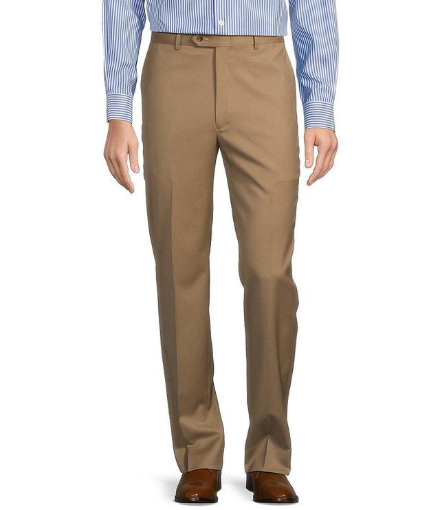 Hart Schaffner Marx New York Modern Fit Flat Front Solid Dress Pants Product Image