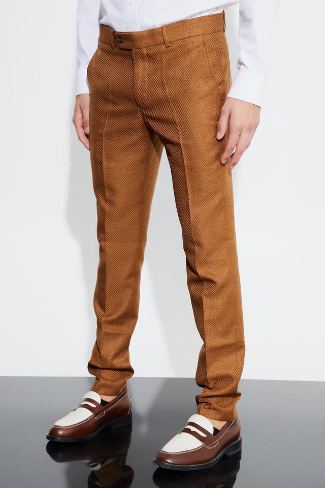 Skinny Fit Marl Suit Pants | boohooMAN USA Product Image