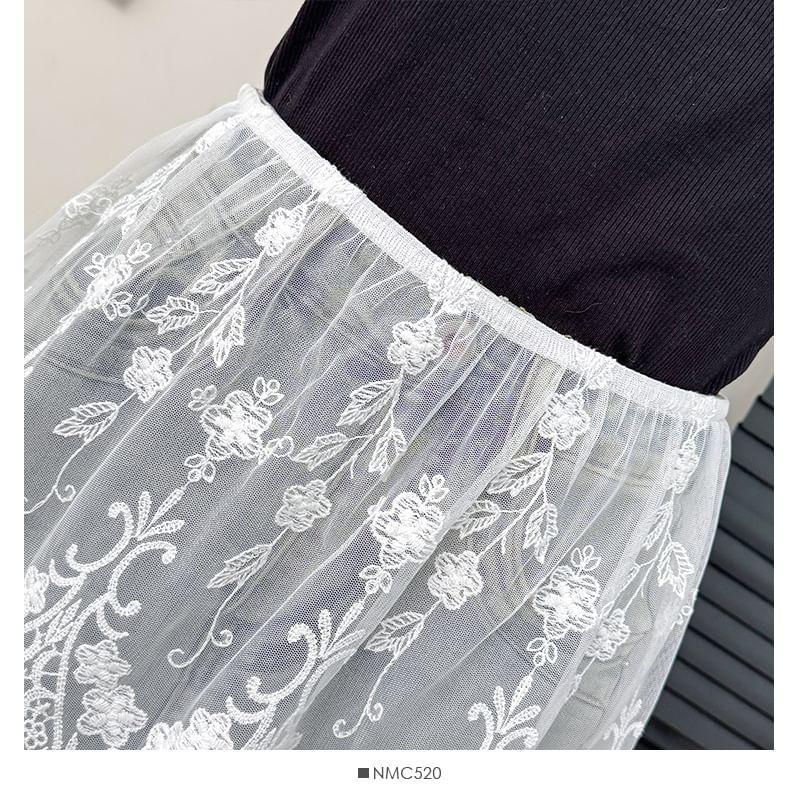 Lace Cover-Up Skirt Product Image