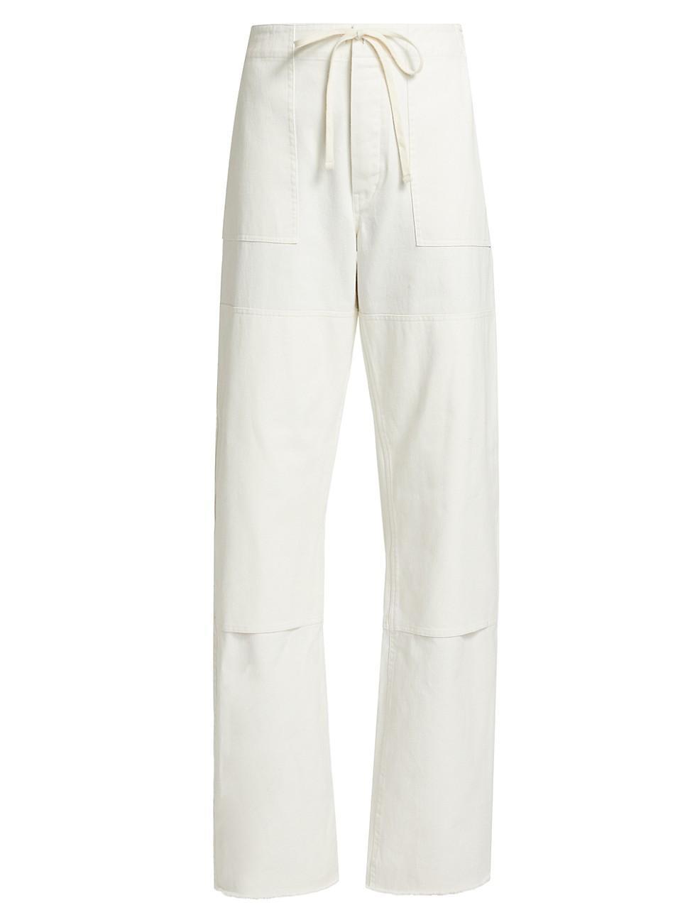 Womens Beach Straight-Leg Cotton Pants Product Image