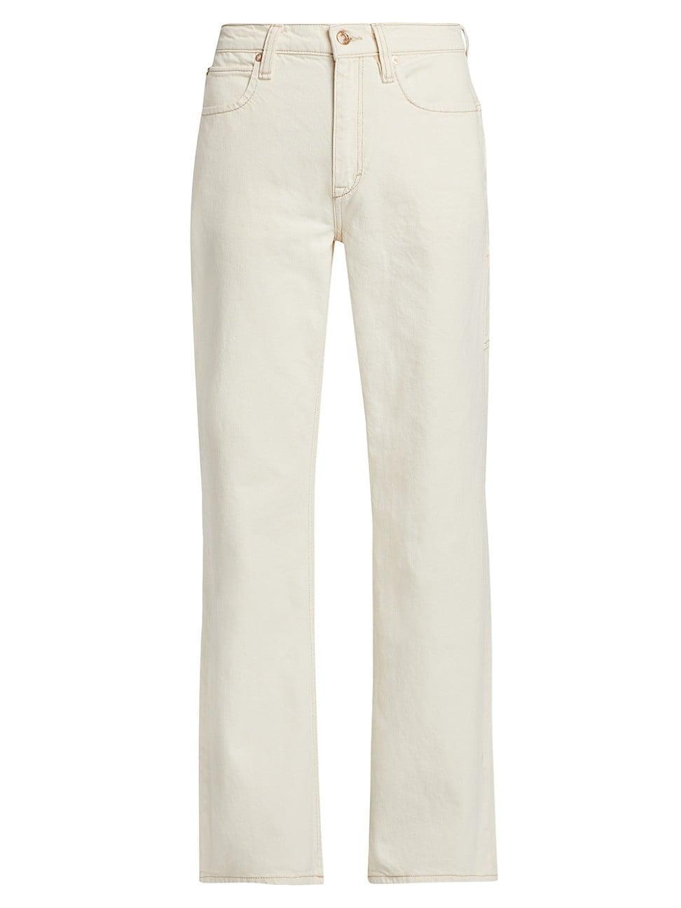 Free People Tinsley Baggy High Rise S (Ecru) Women's Dress Pants Product Image