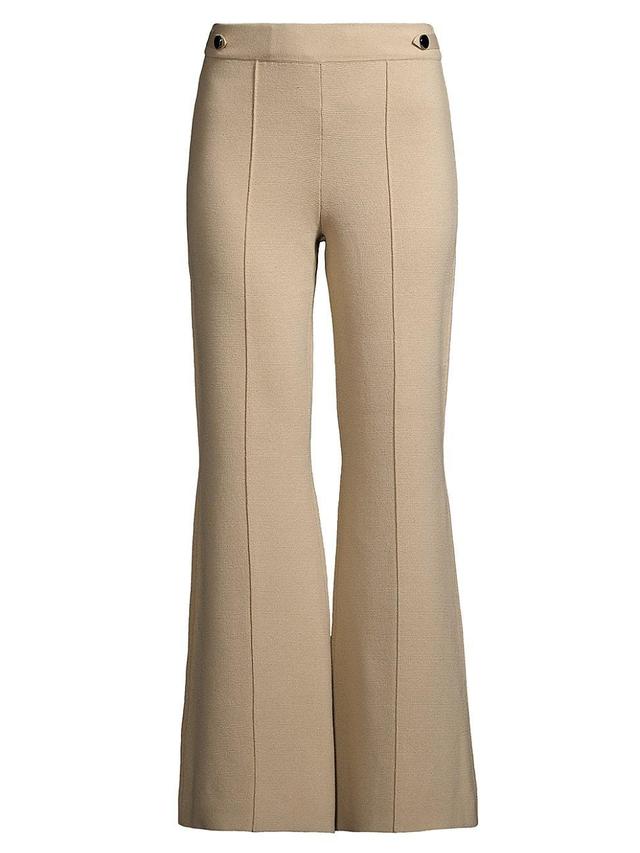 Womens Cotton-Blend Flared Knit Pants Product Image