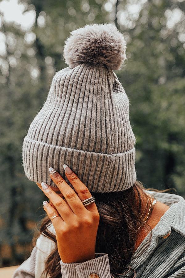 Toasty Times Fleece Lined Beanie In Grey Product Image