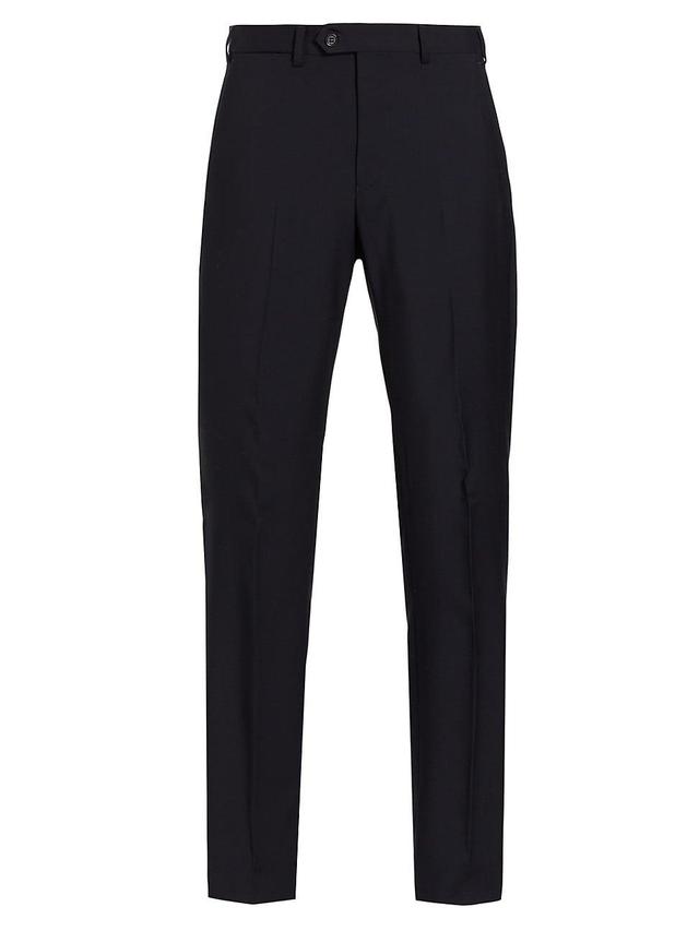 Mens Wool Crease-Front Trousers Product Image