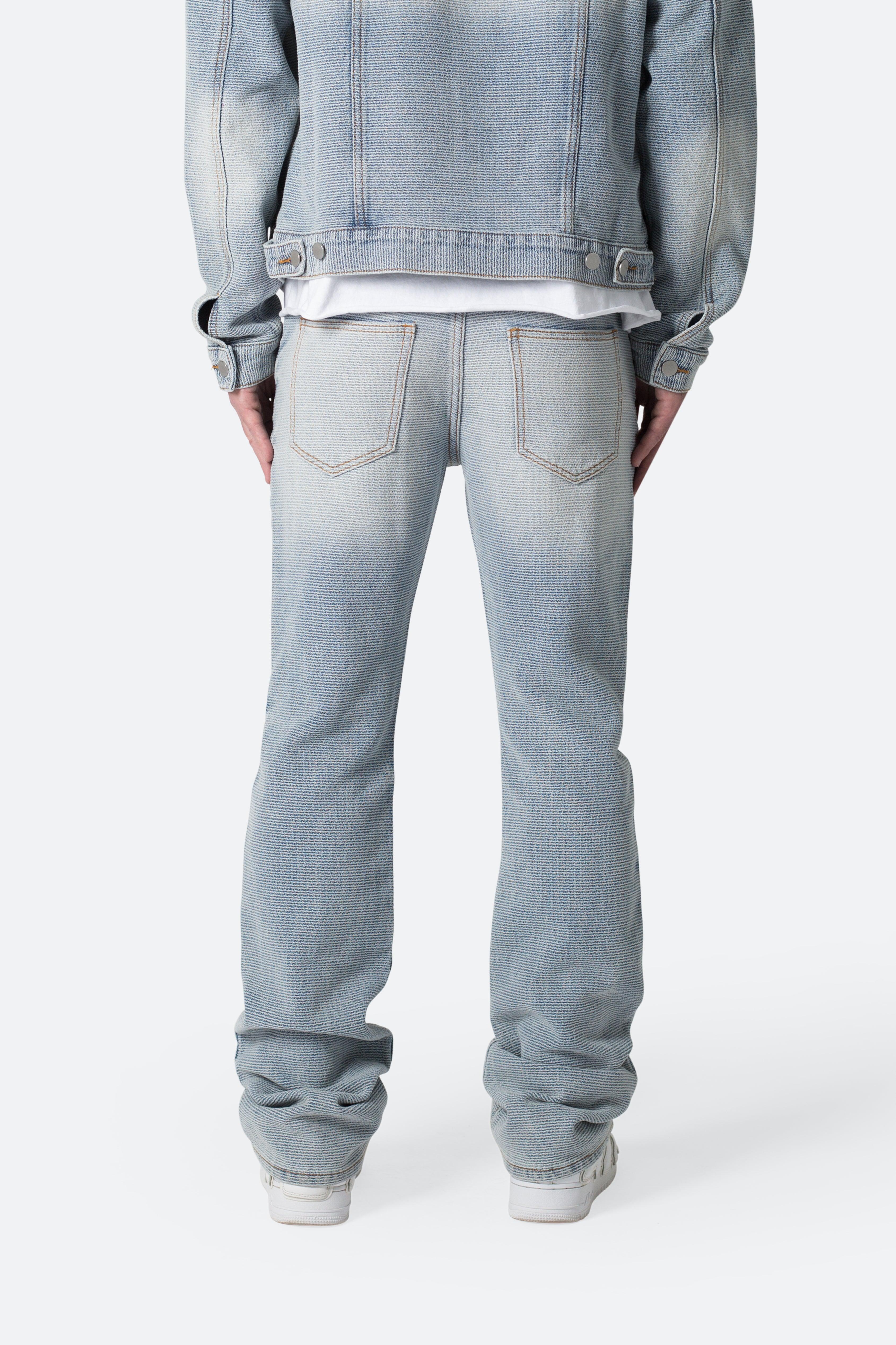 B575 Western Crosshatch Flare Denim - Blue Product Image