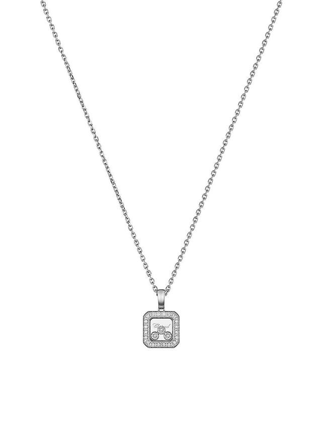 Womens Happy Diamonds 18K White Gold & 0.35 TCW Diamond Pendant Necklace Product Image