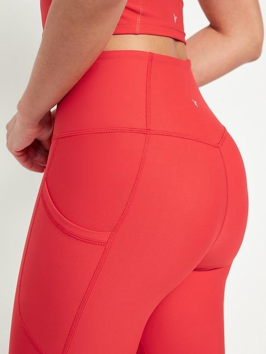 High-Waisted PowerSoft Ribbed Leggings Product Image