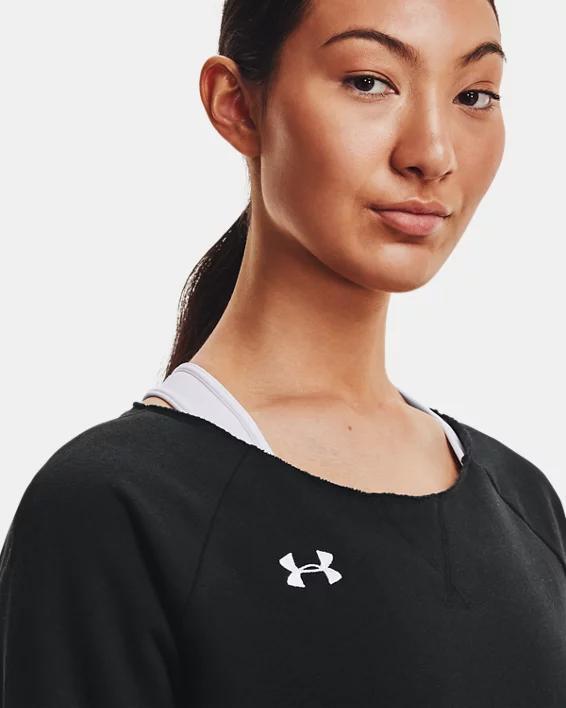 Women's UA Hustle Fleece Crew Product Image