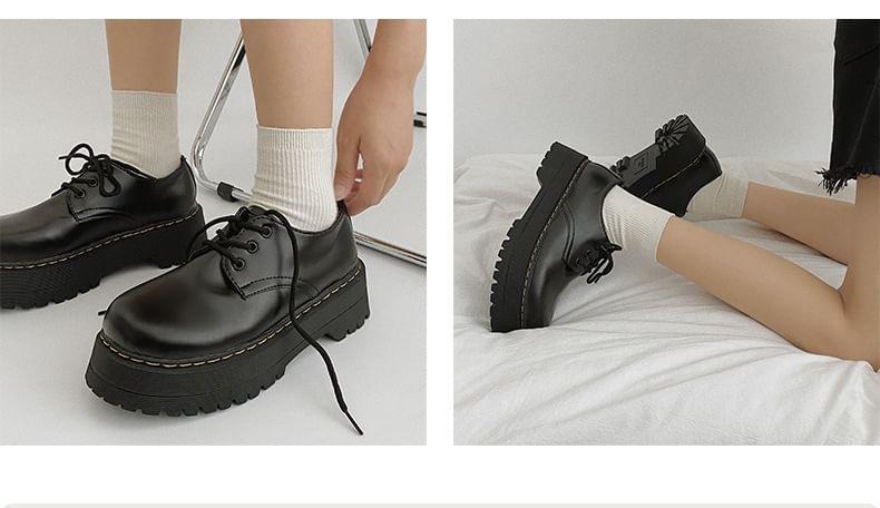 Platform Lace-Up Dress Shoes Product Image