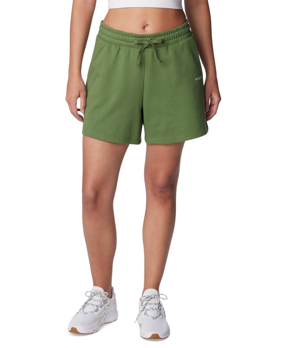 Womens Columbia Trek French Terry Shorts White Product Image