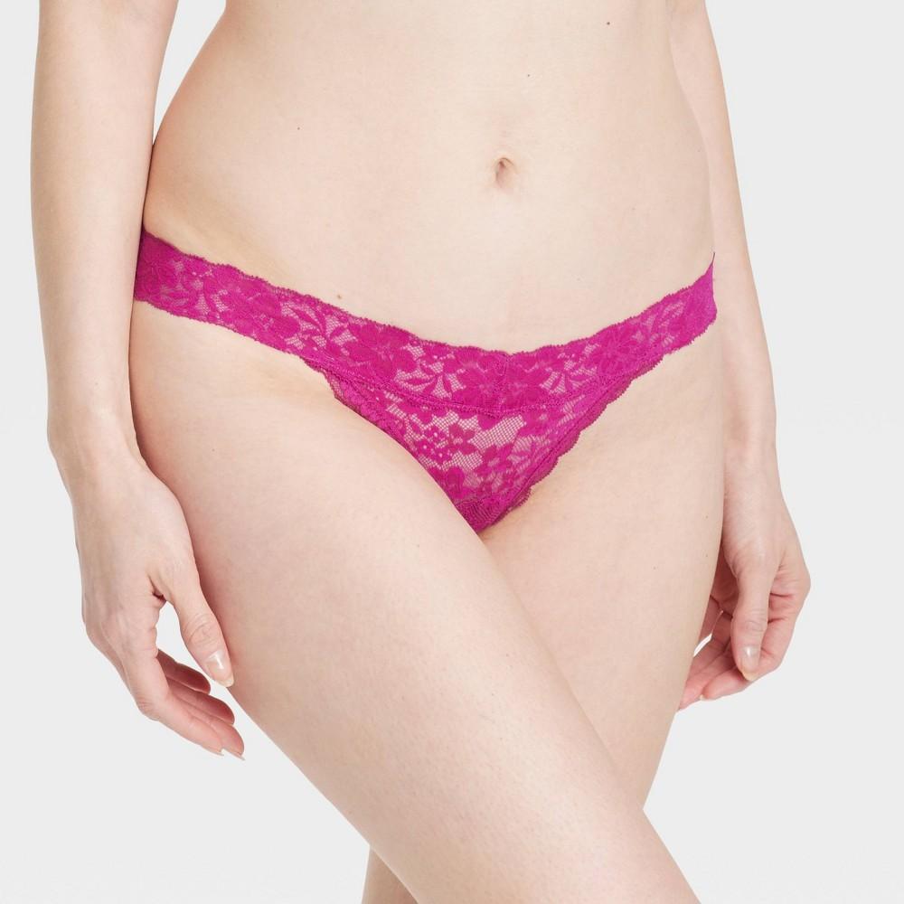 Womens Allover Lace Thong - Auden Dark Product Image