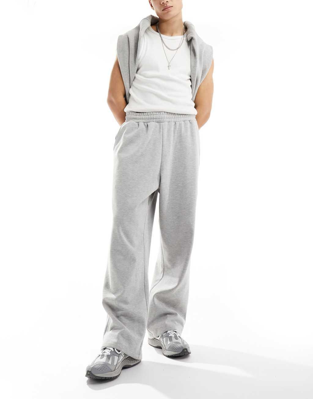 COLLUSION Relaxed skate sweatpants in gray heather  Product Image