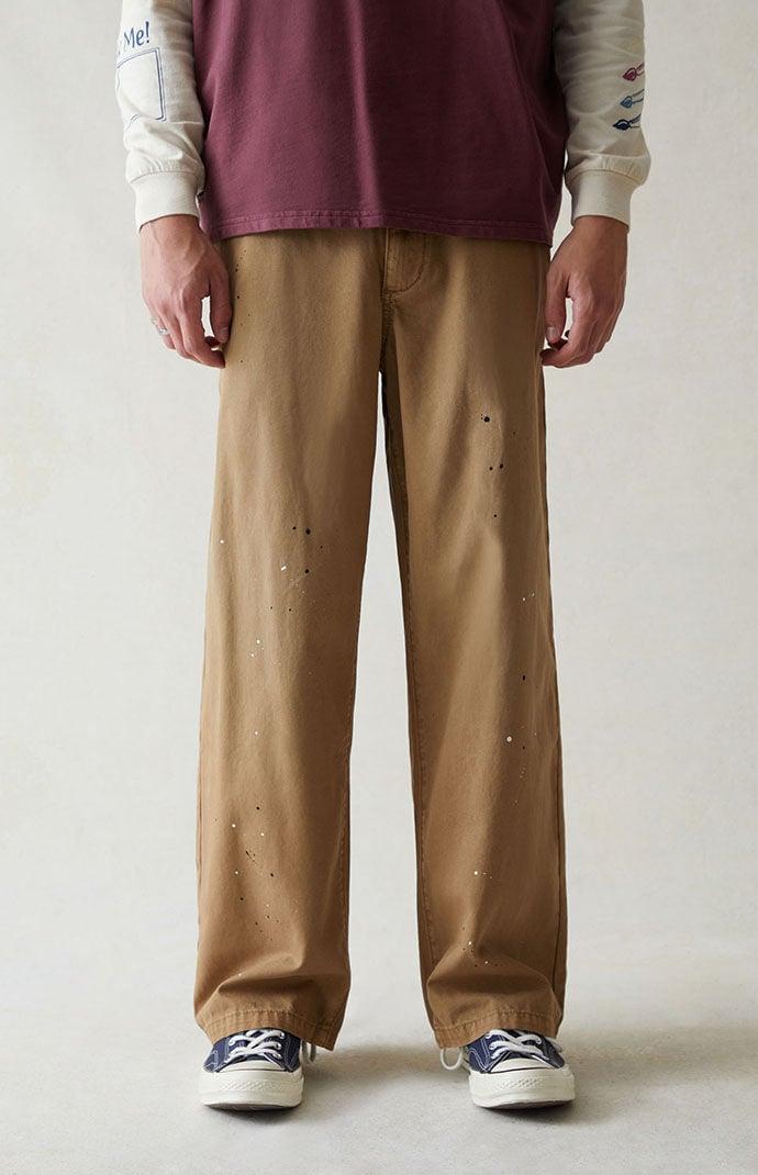 Mens Canvas Workwear Chino Pants - Product Image