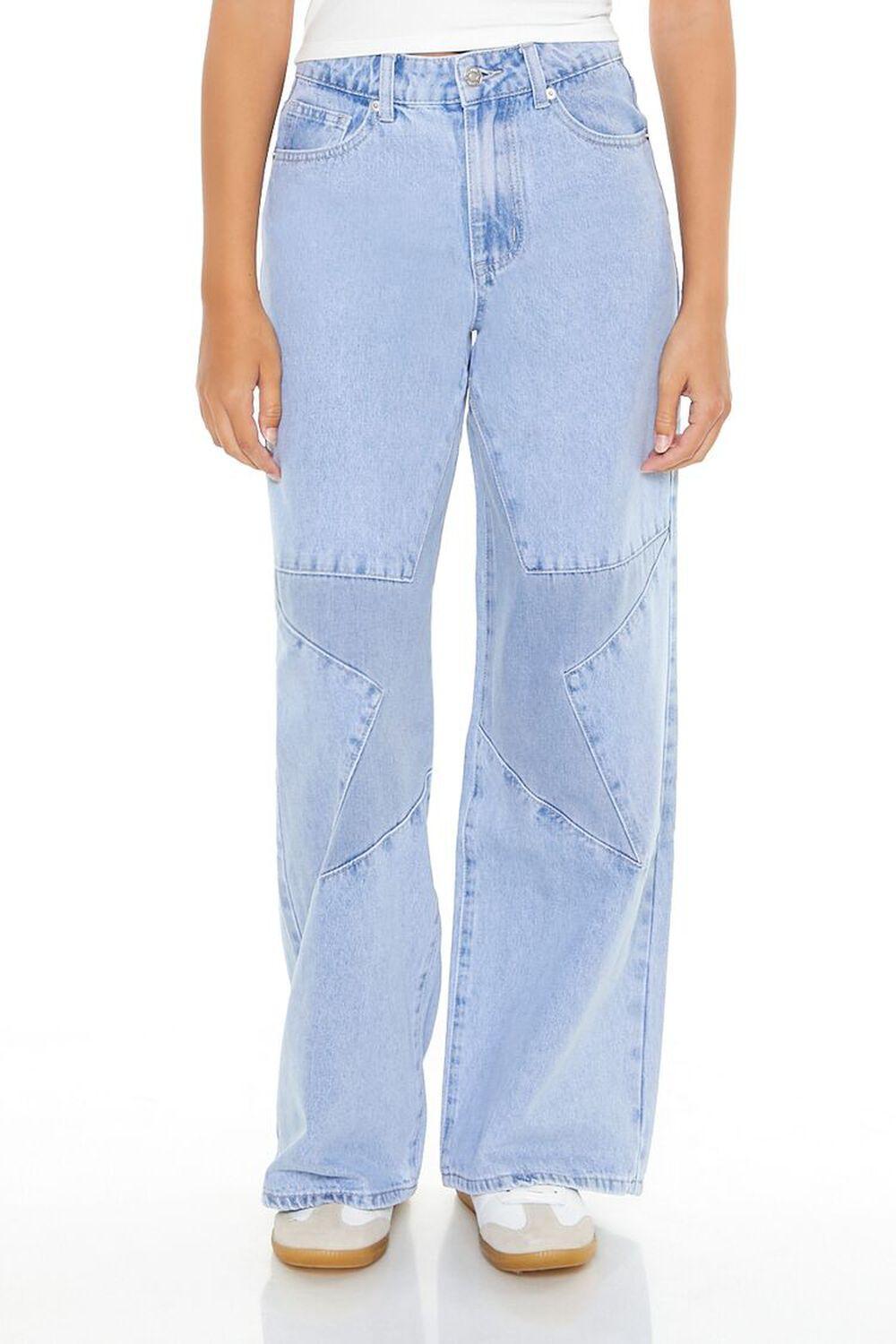 Star Patchwork High-Rise Jeans | Forever 21 Product Image