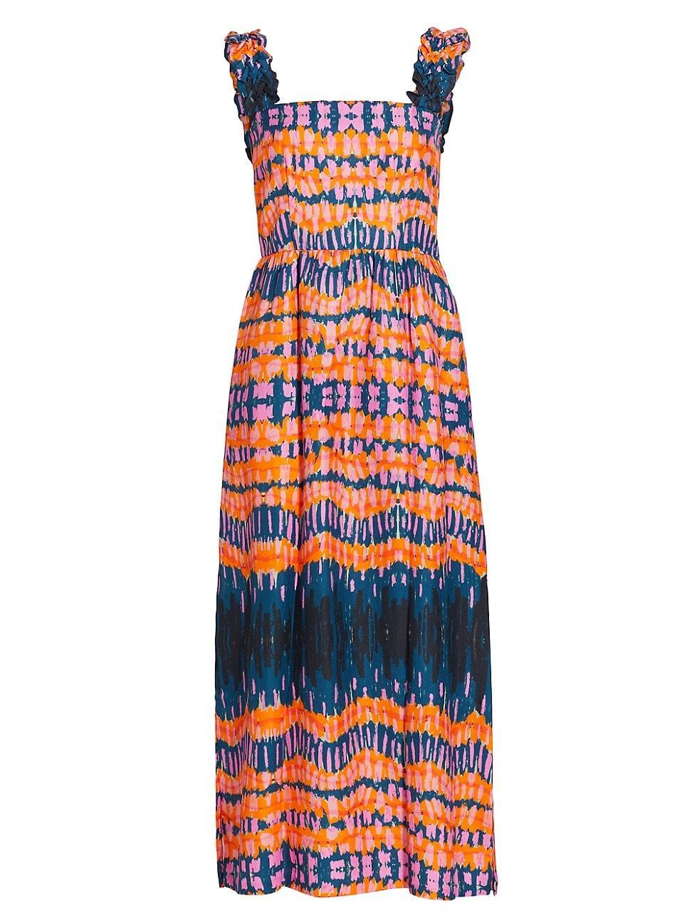 Womens Caroline Geometric Braided-Strap Maxi Dress Product Image